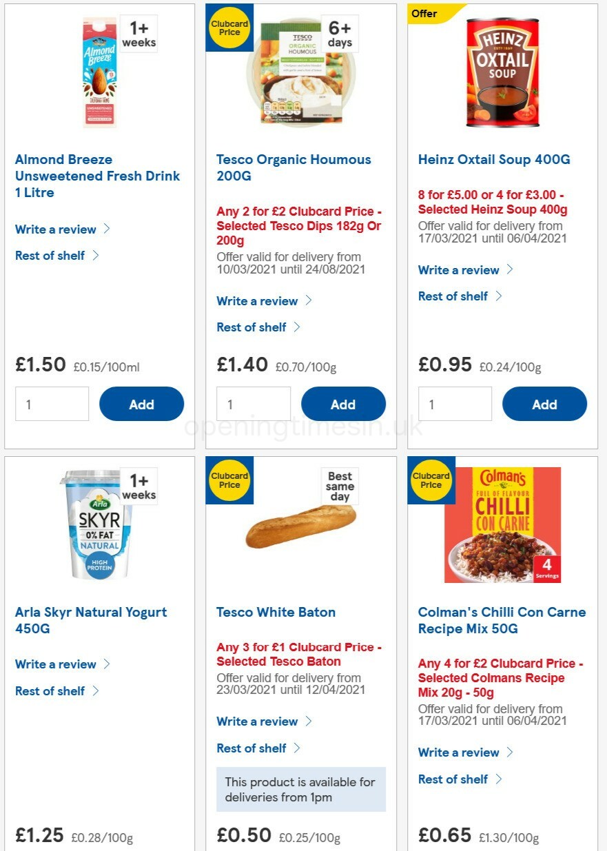 TESCO Offers from 31 March