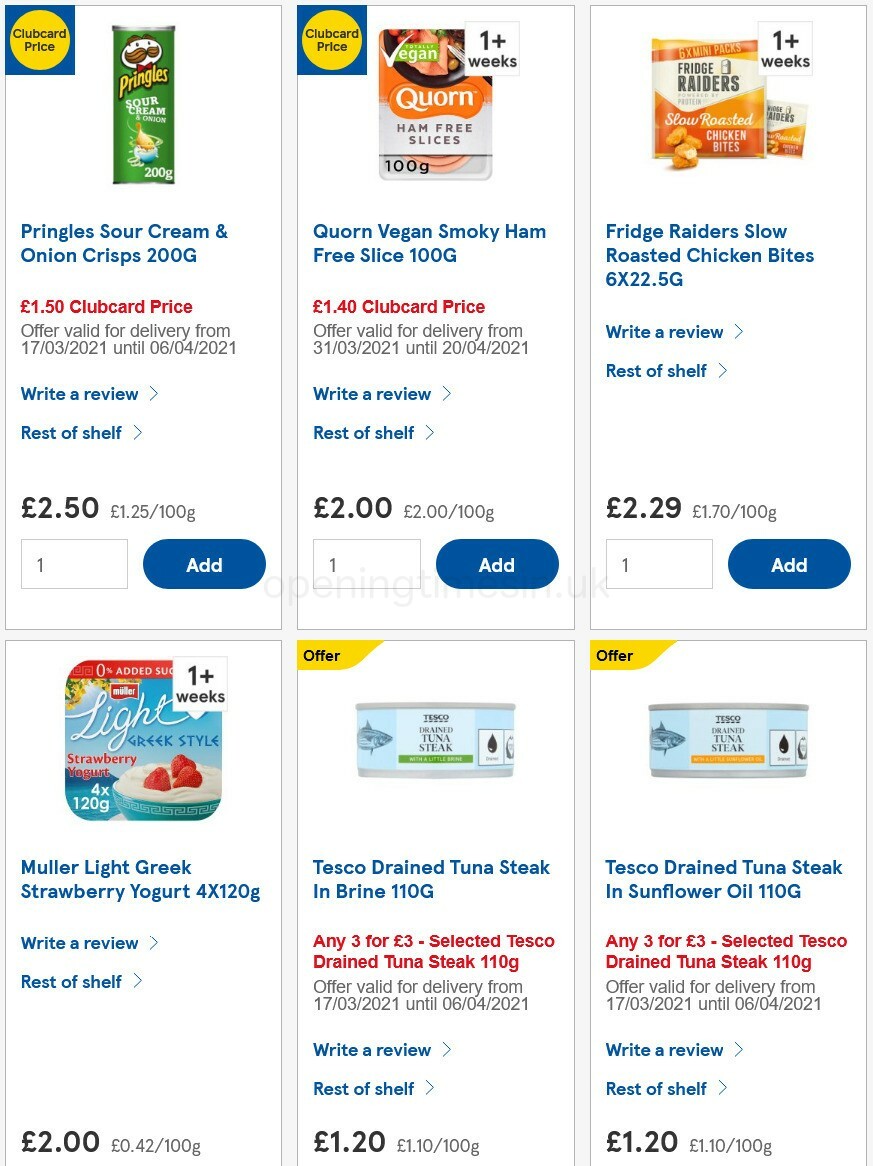TESCO Offers from 31 March