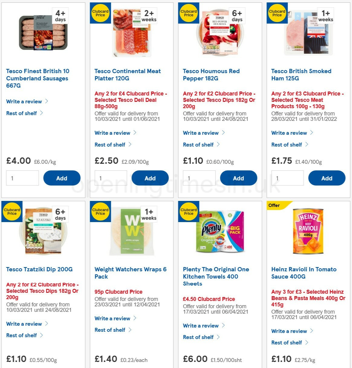 TESCO Offers from 31 March