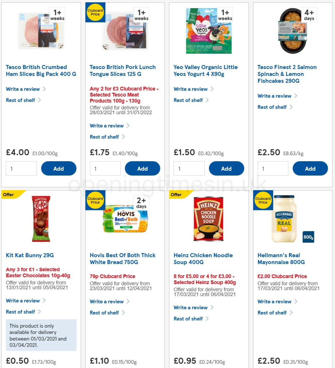 TESCO Offers from 31 March