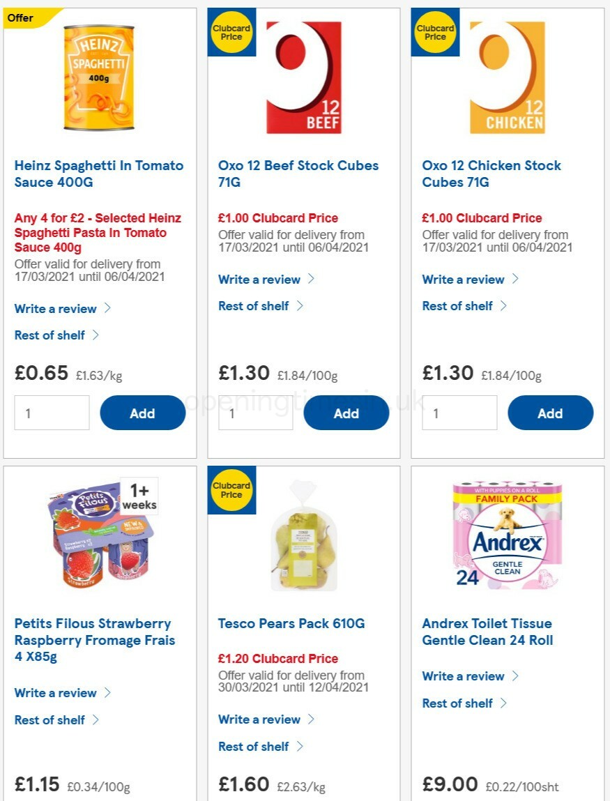TESCO Offers from 31 March