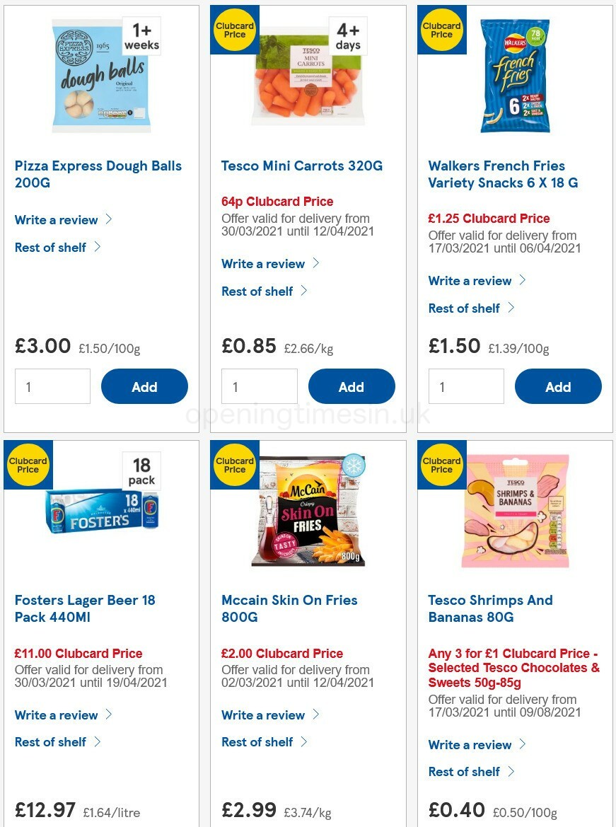 TESCO Offers from 31 March