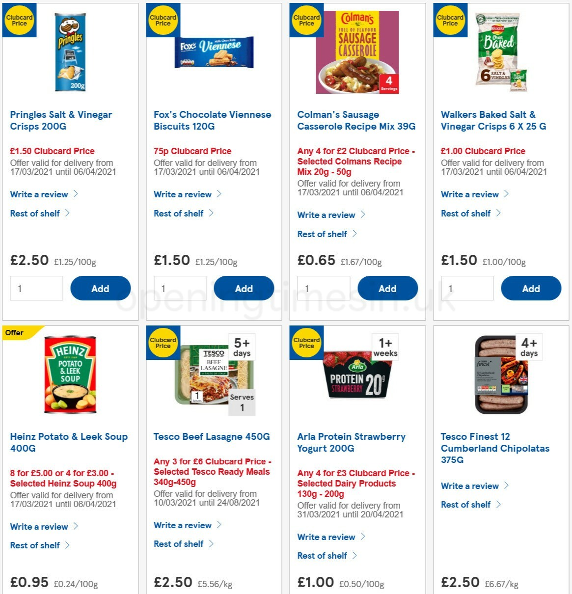 TESCO Offers from 31 March