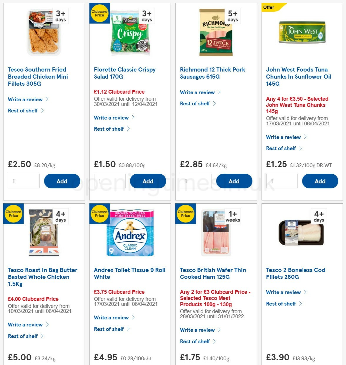TESCO Offers from 31 March