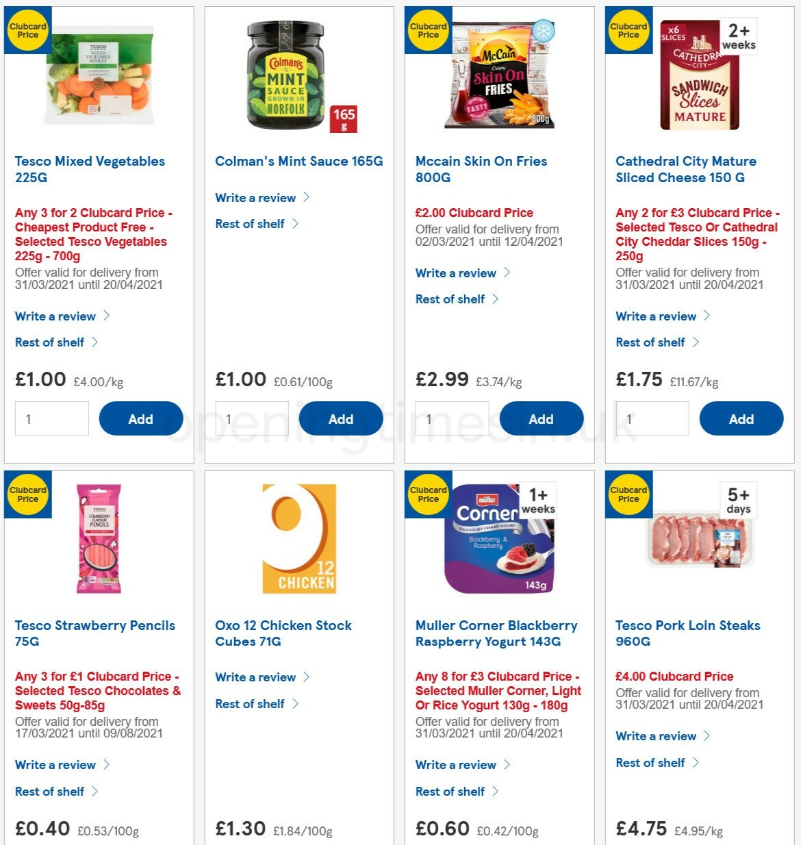 TESCO Offers from 7 April