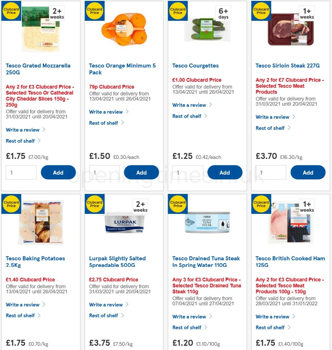 TESCO Offers from 14 April