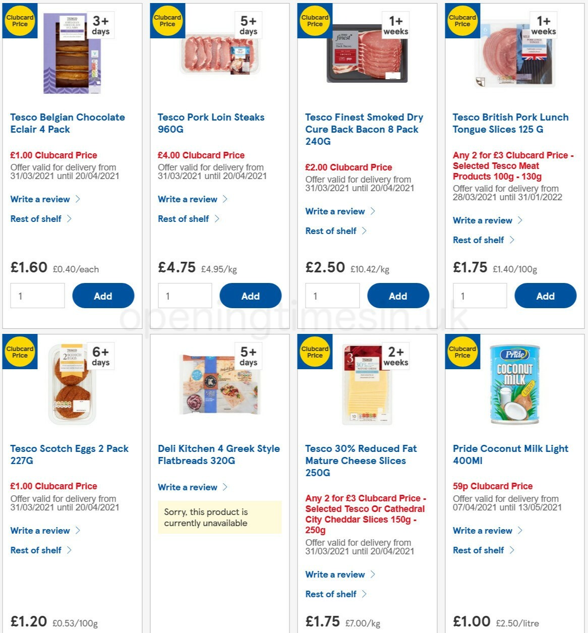 TESCO Offers from 14 April