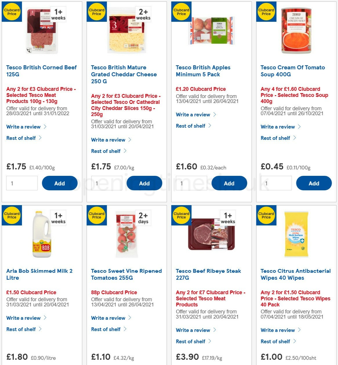 TESCO Offers from 14 April