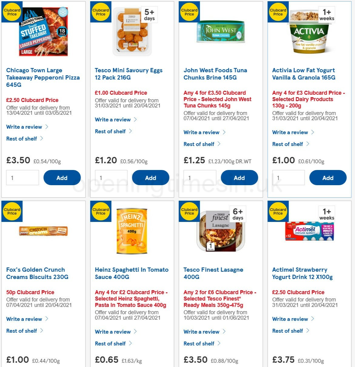 TESCO Offers from 14 April