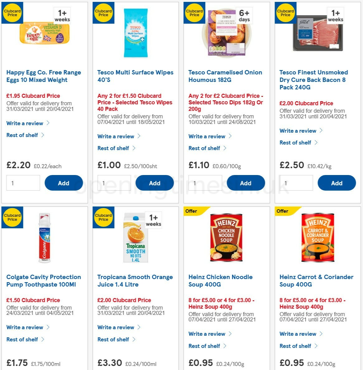 TESCO Offers from 14 April