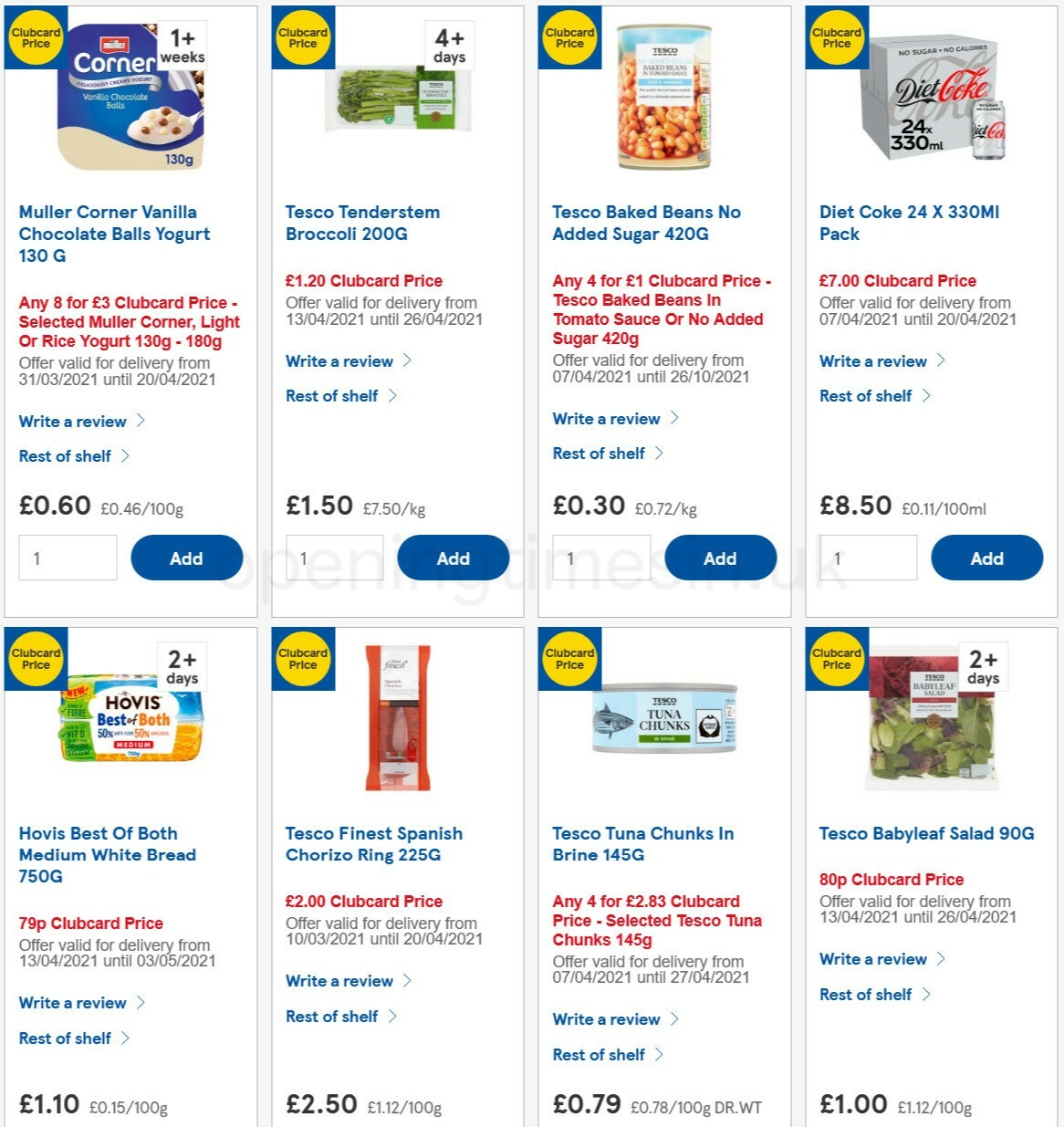 TESCO Offers from 14 April