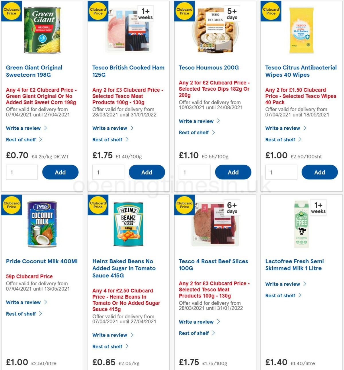 TESCO Offers from 21 April