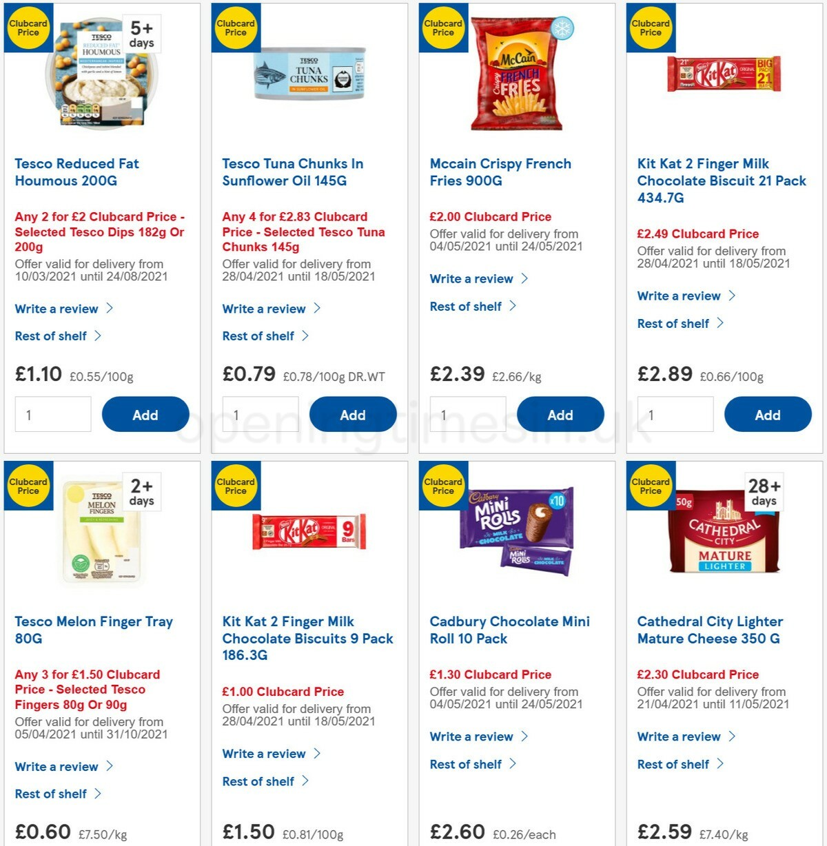 TESCO Offers from 5 May