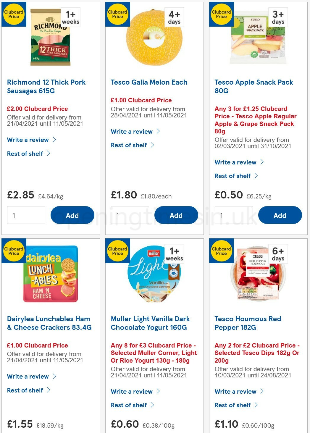 TESCO Offers from 5 May
