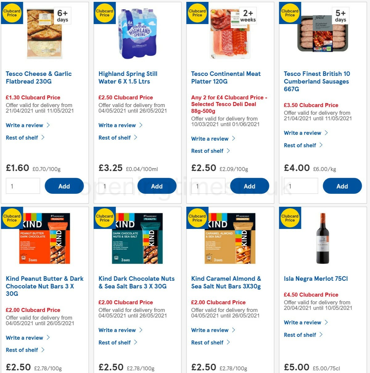 TESCO Offers from 5 May