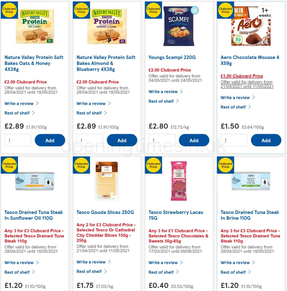 TESCO Offers from 5 May