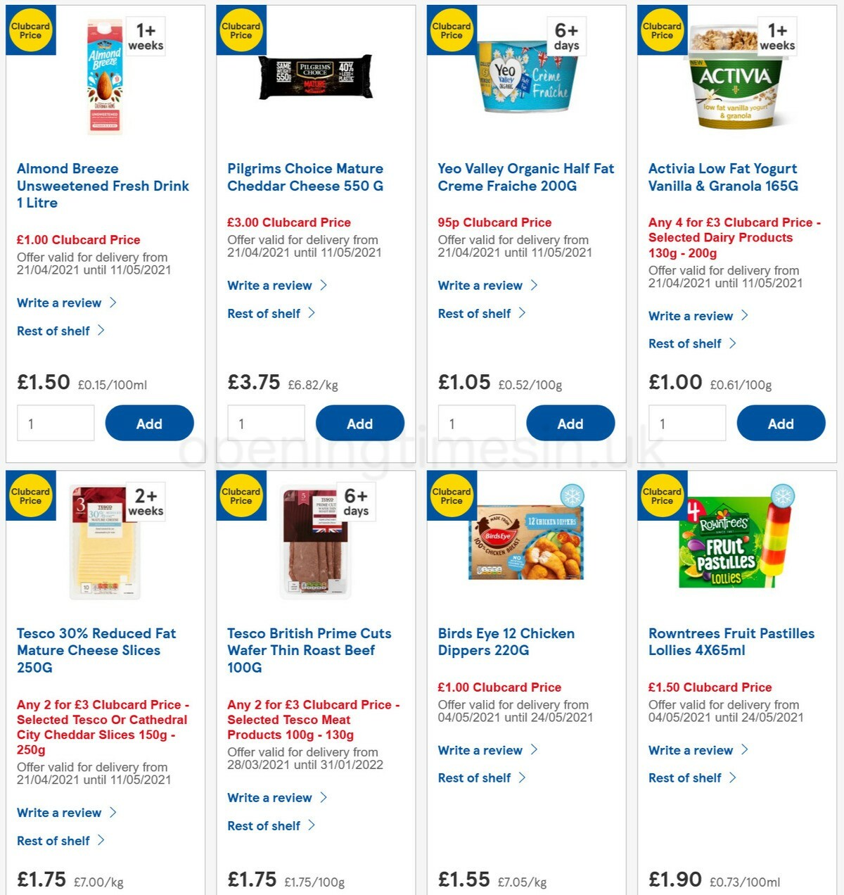 TESCO Offers from 5 May