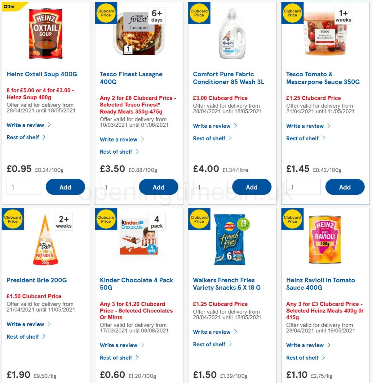TESCO Offers from 5 May