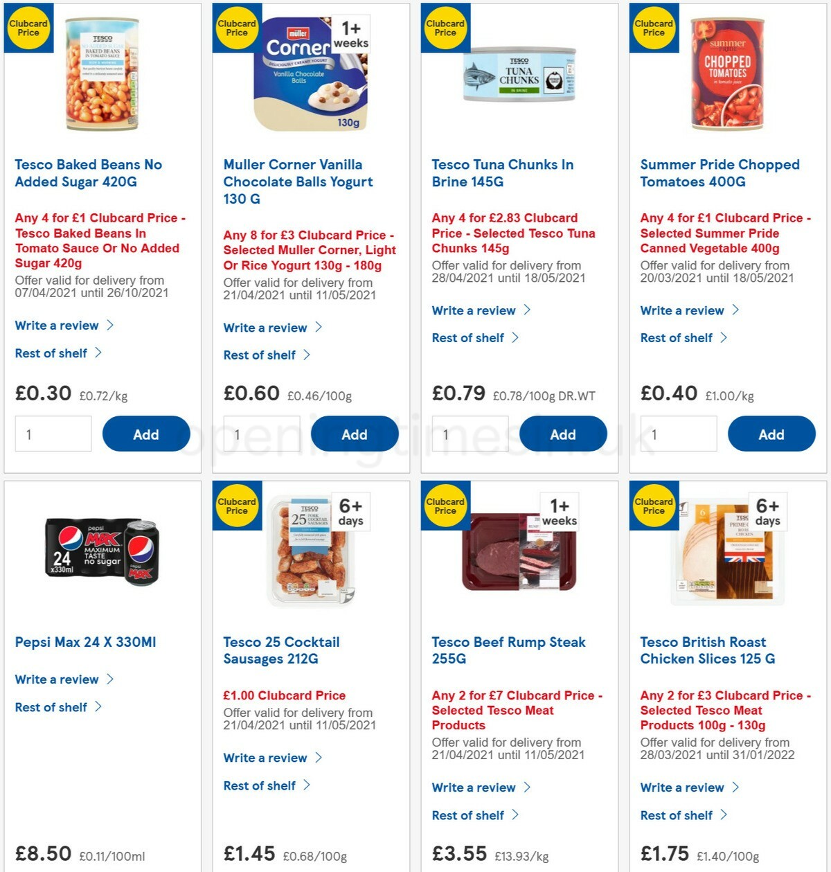 TESCO Offers from 5 May