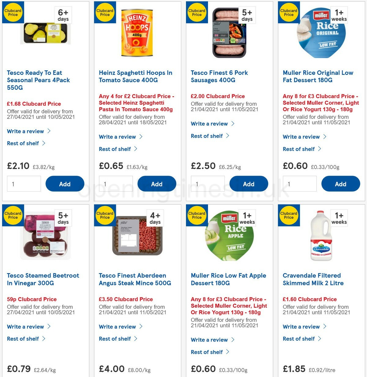 TESCO Offers from 5 May