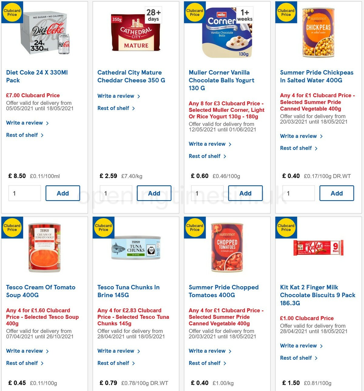 TESCO Offers from 12 May