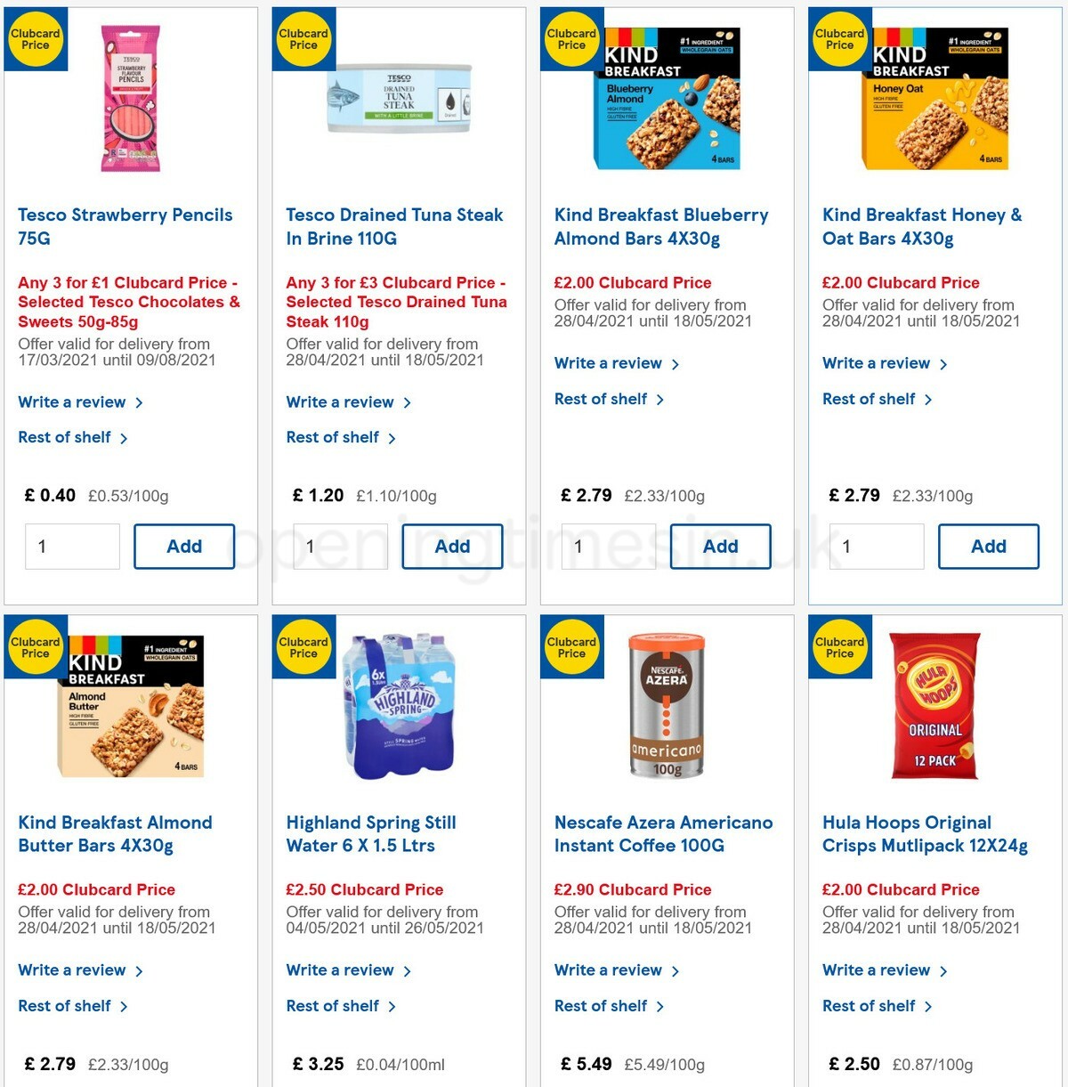 TESCO Offers from 12 May