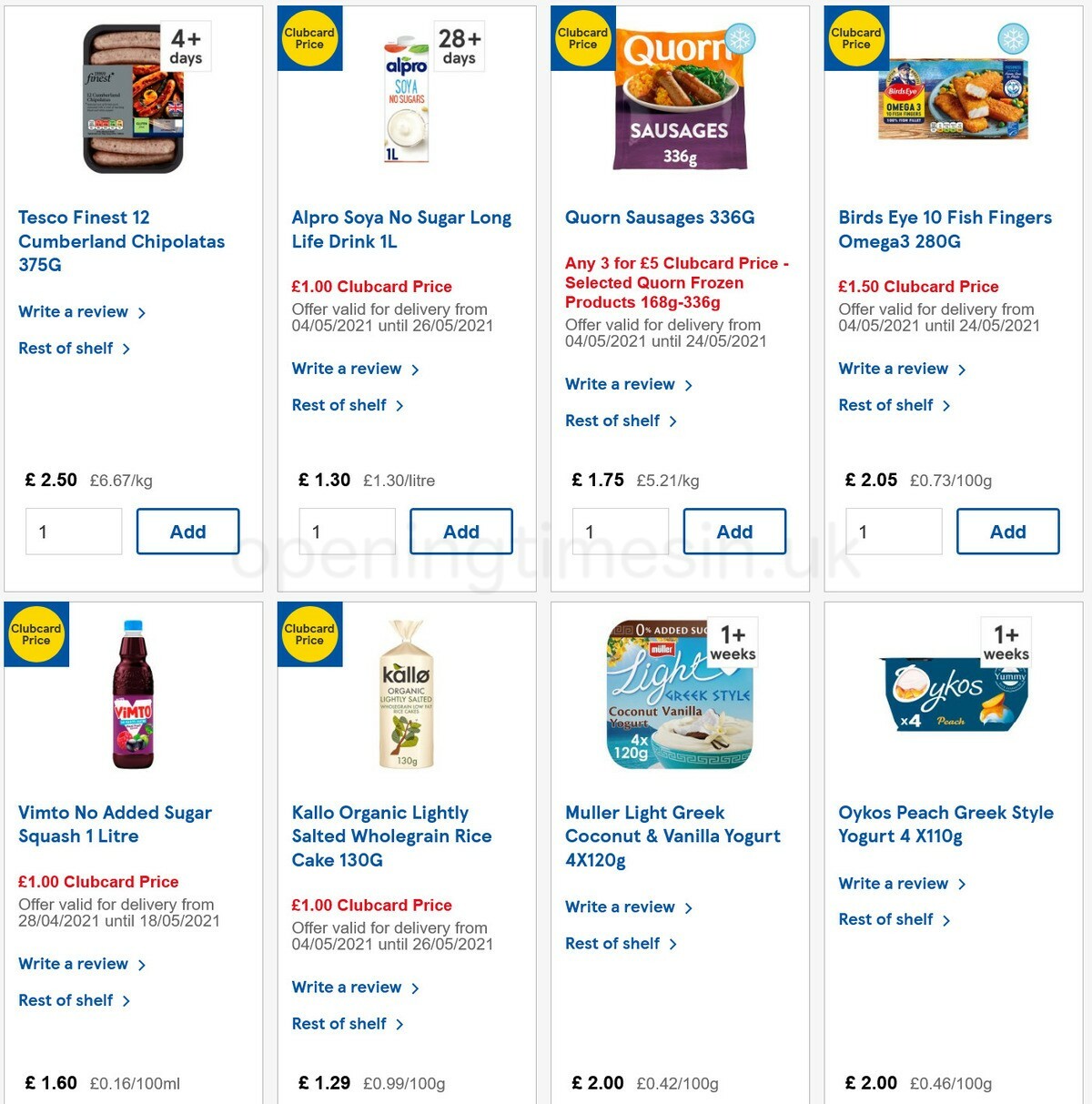 TESCO Offers from 12 May