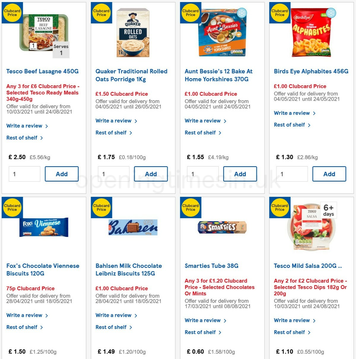 TESCO Offers from 12 May