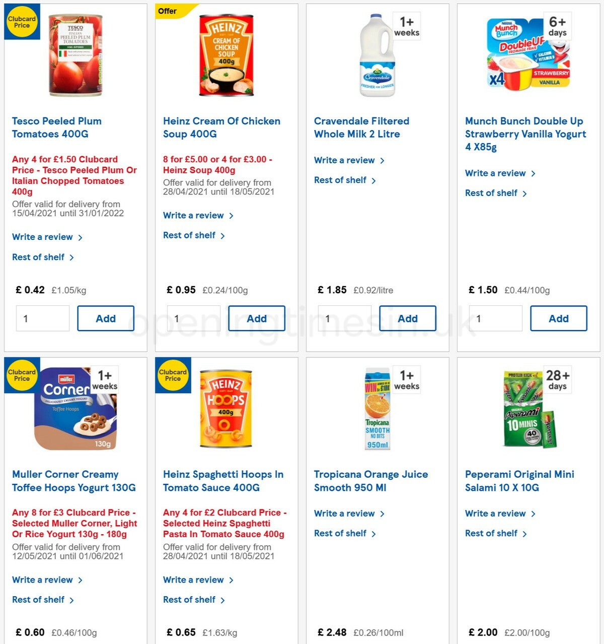 TESCO Offers from 12 May