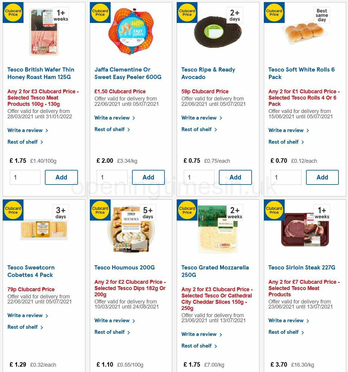 TESCO Offers from 1 July