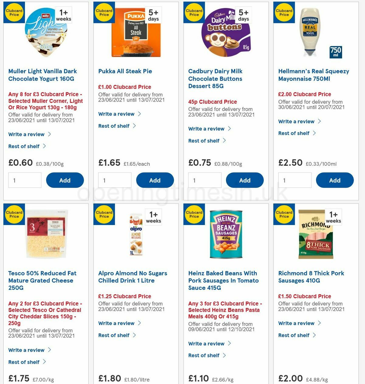 TESCO Offers from 7 July