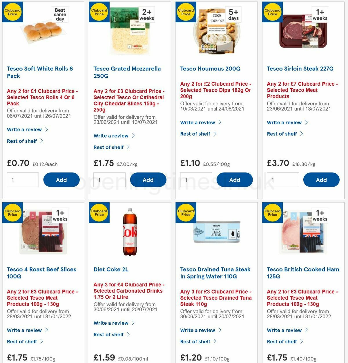 TESCO Offers from 7 July