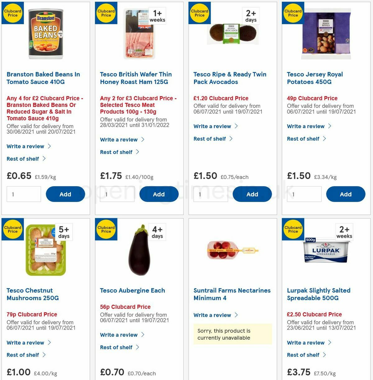 TESCO Offers from 7 July