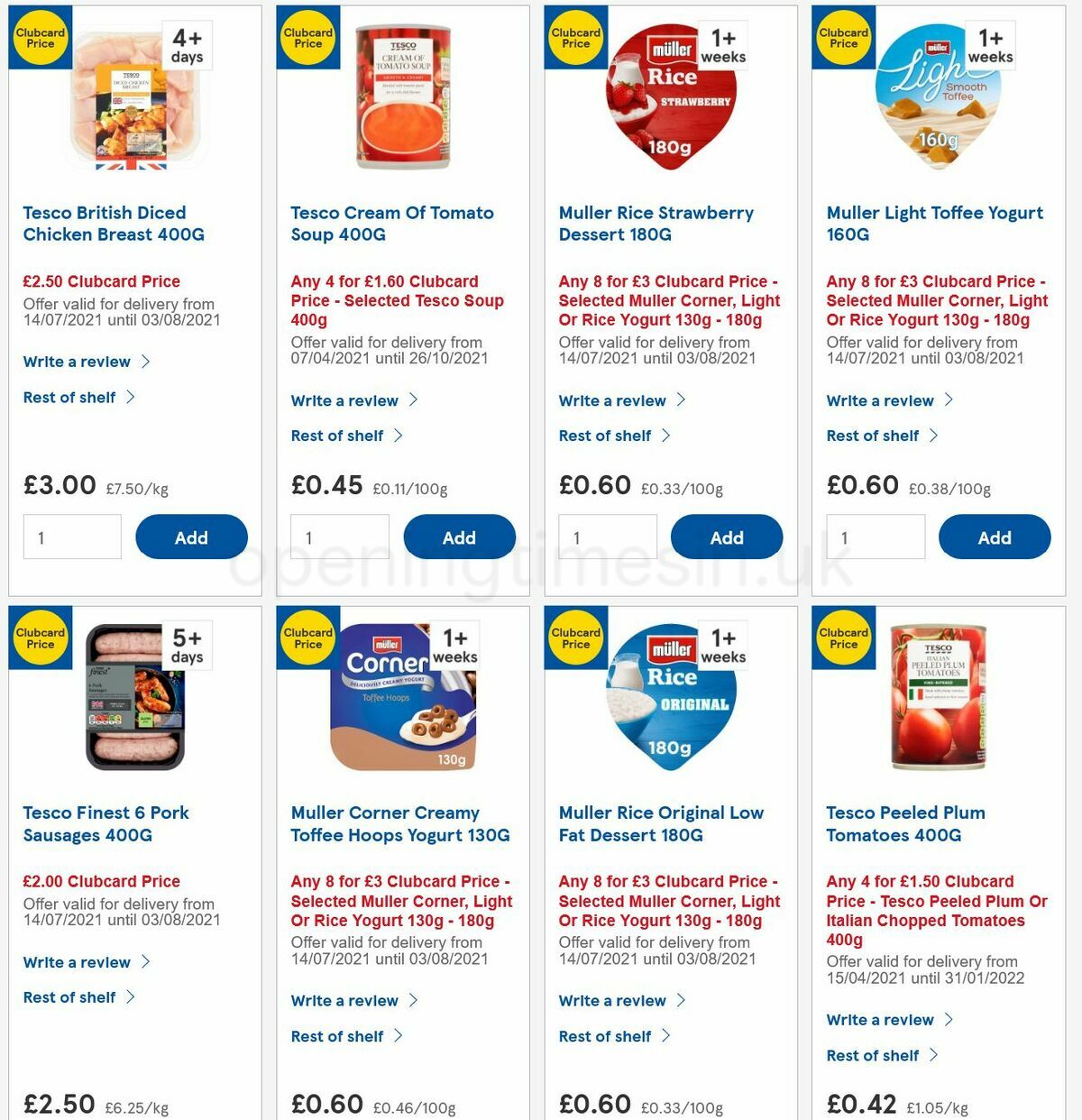 TESCO Offers from 14 July