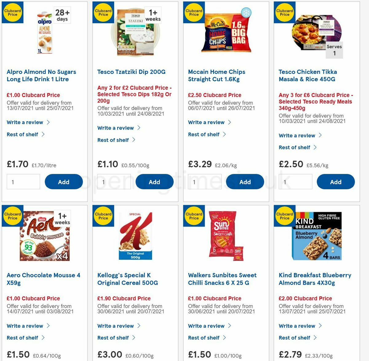 TESCO Offers from 14 July