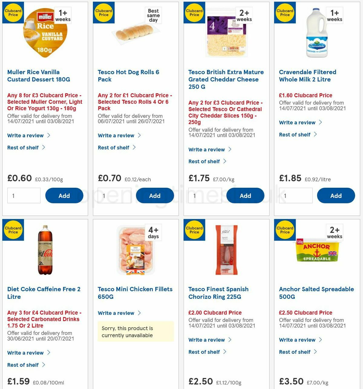 TESCO Offers from 14 July