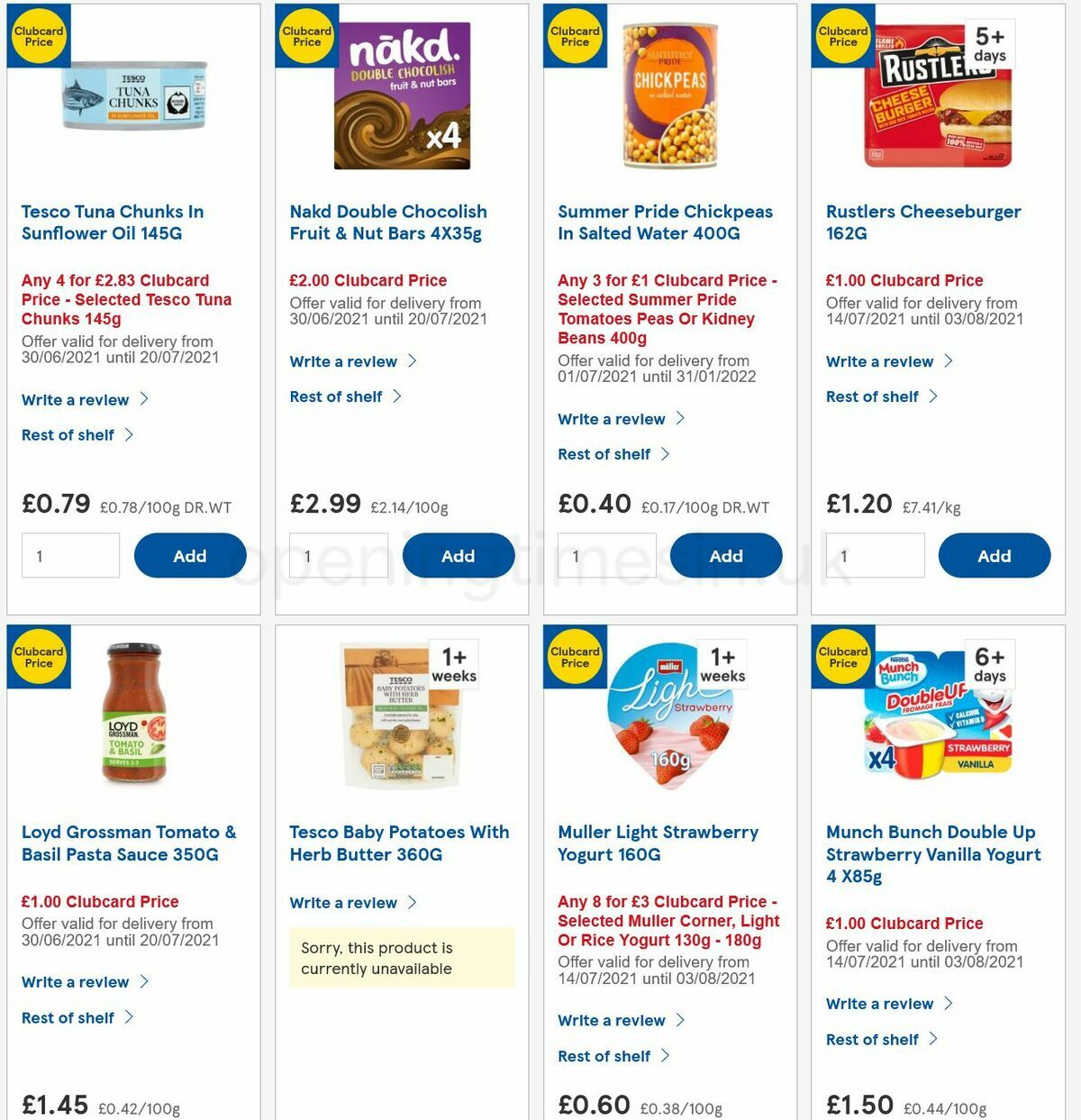 TESCO Offers from 14 July