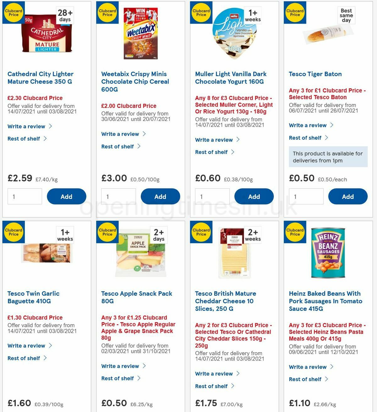 TESCO Offers from 14 July