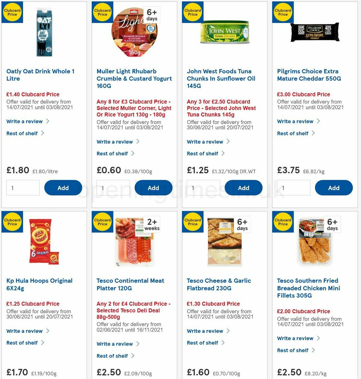 TESCO Offers from 14 July