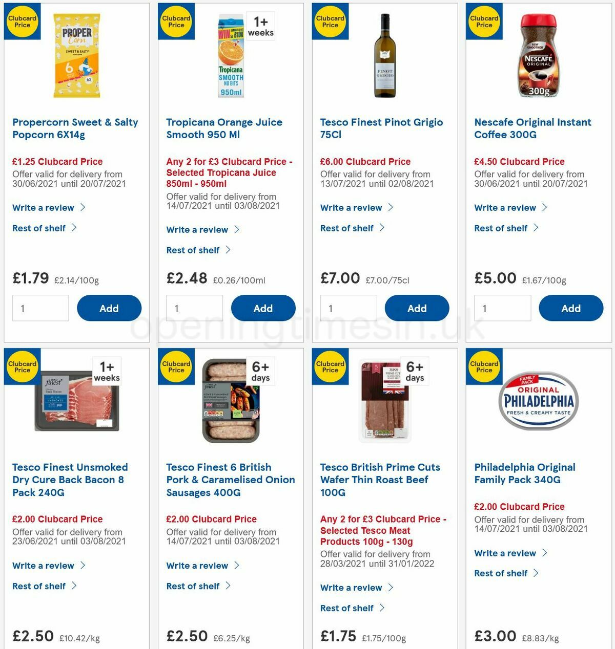 TESCO Offers from 14 July