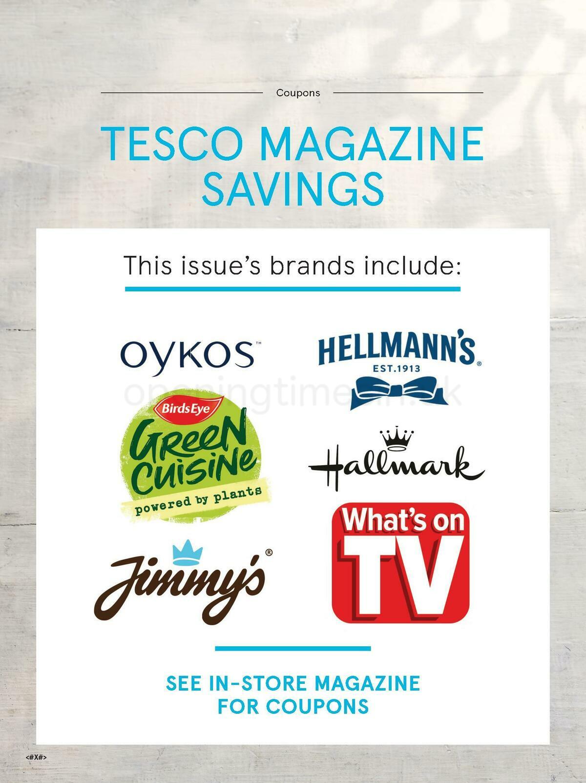 TESCO Magazine July/August Offers from 1 July