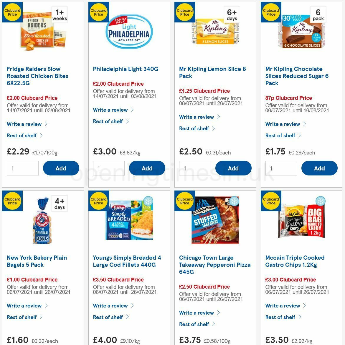 TESCO Offers from 21 July