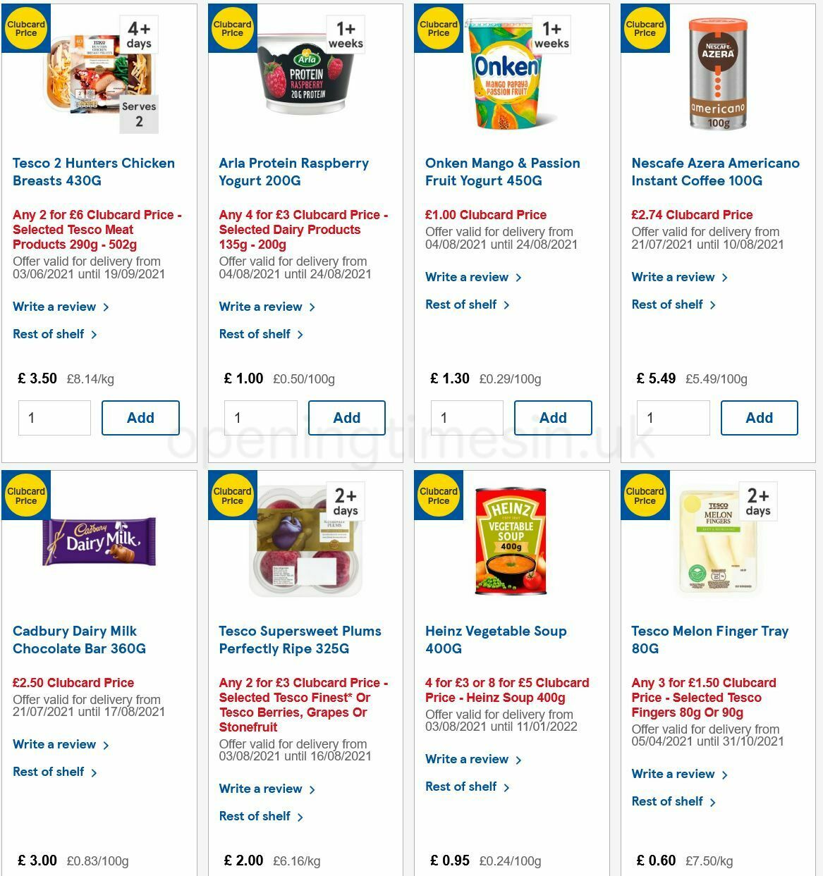 TESCO Offers from 4 August