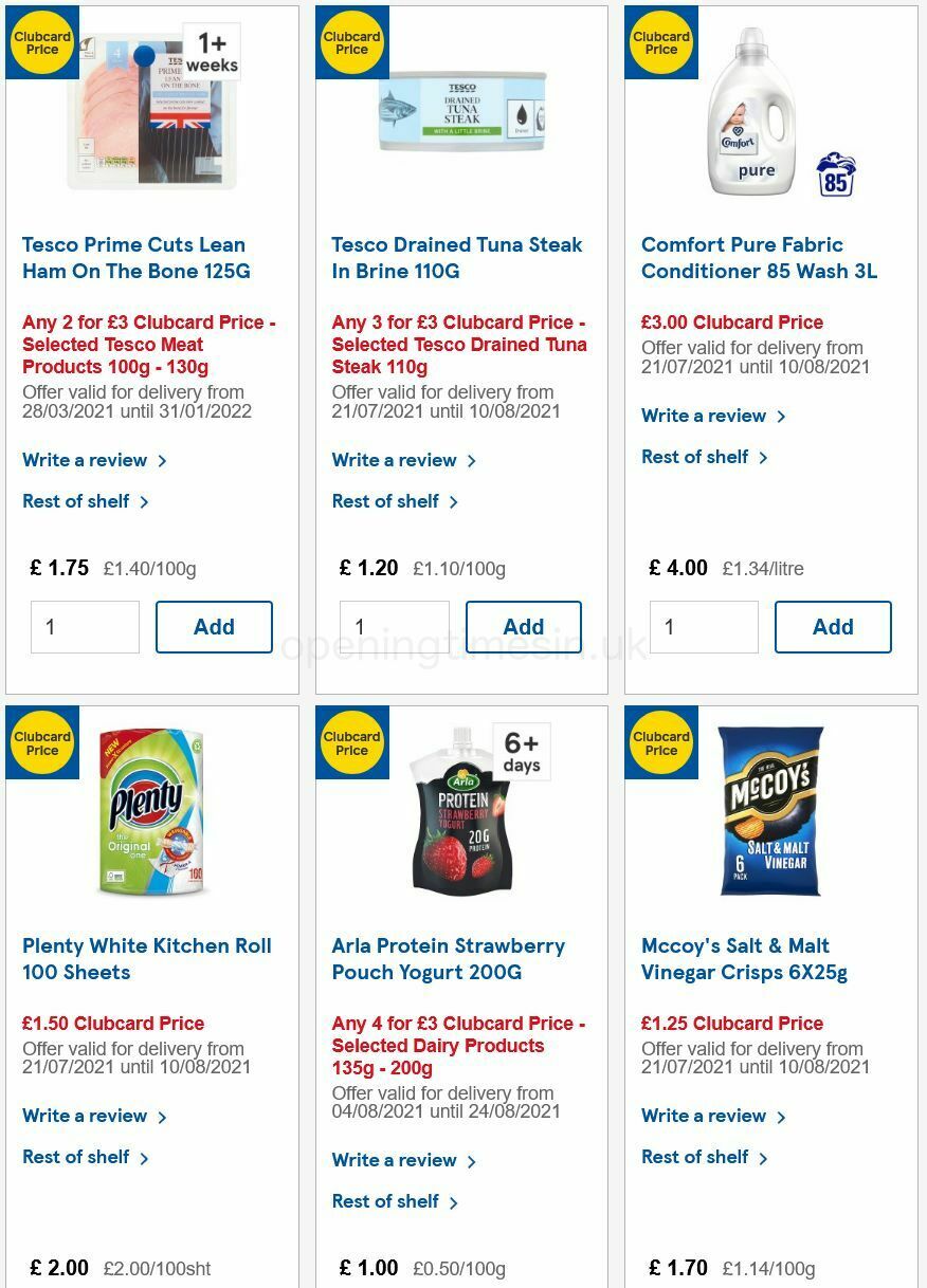 TESCO Offers from 4 August