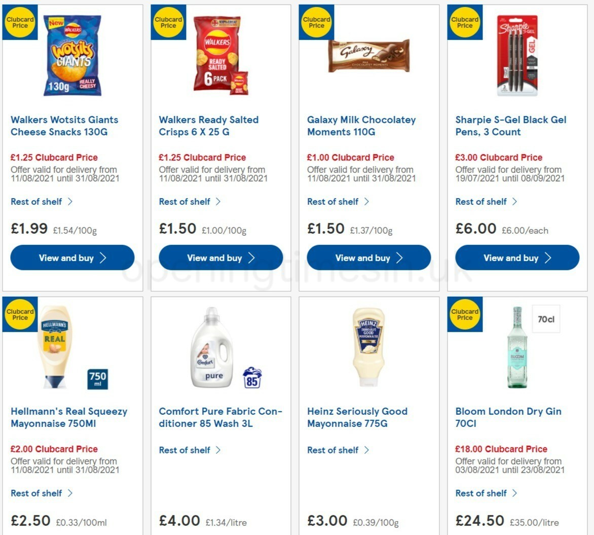 TESCO Offers from 11 August