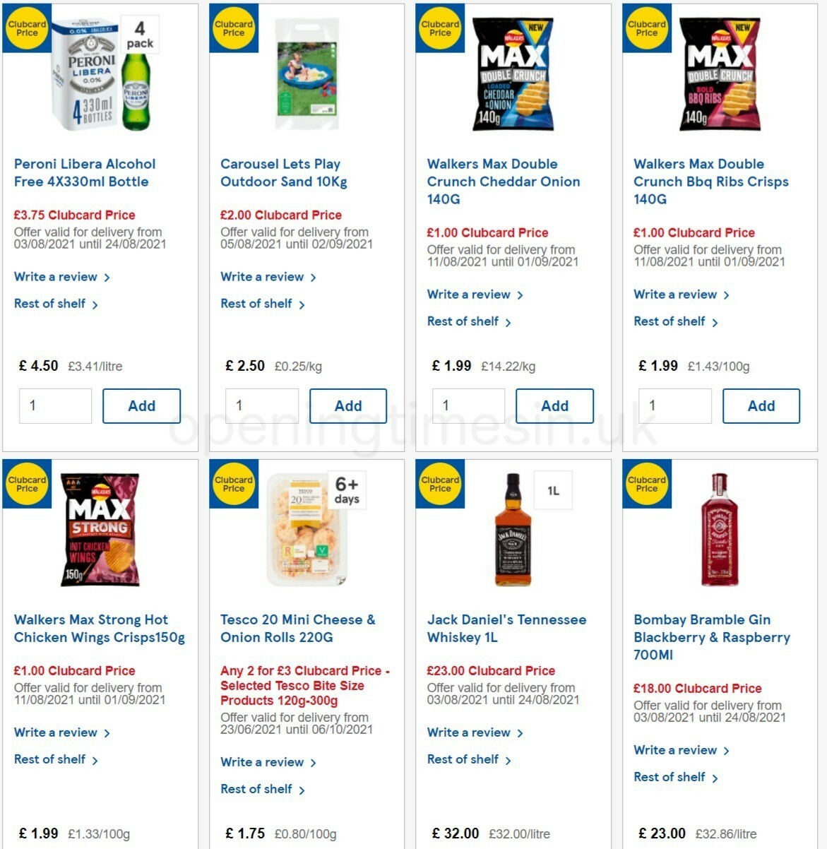 TESCO Offers from 11 August