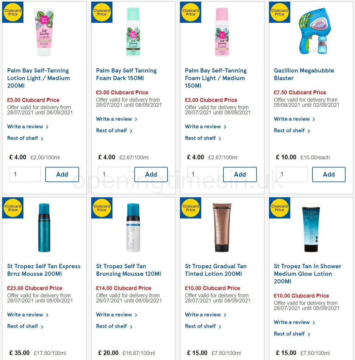 TESCO Offers from 11 August