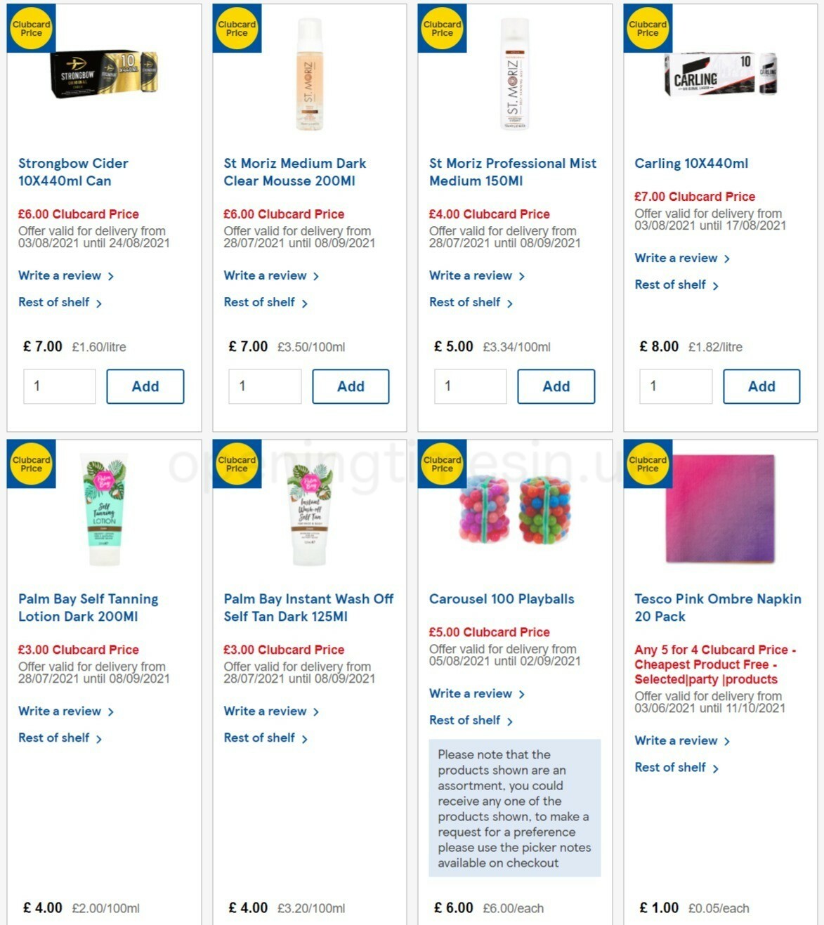 TESCO Offers from 11 August