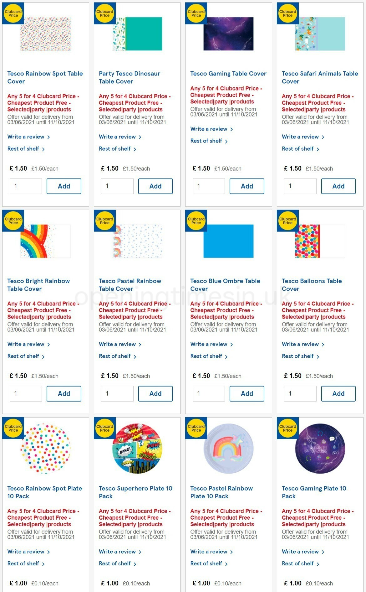 TESCO Offers from 11 August