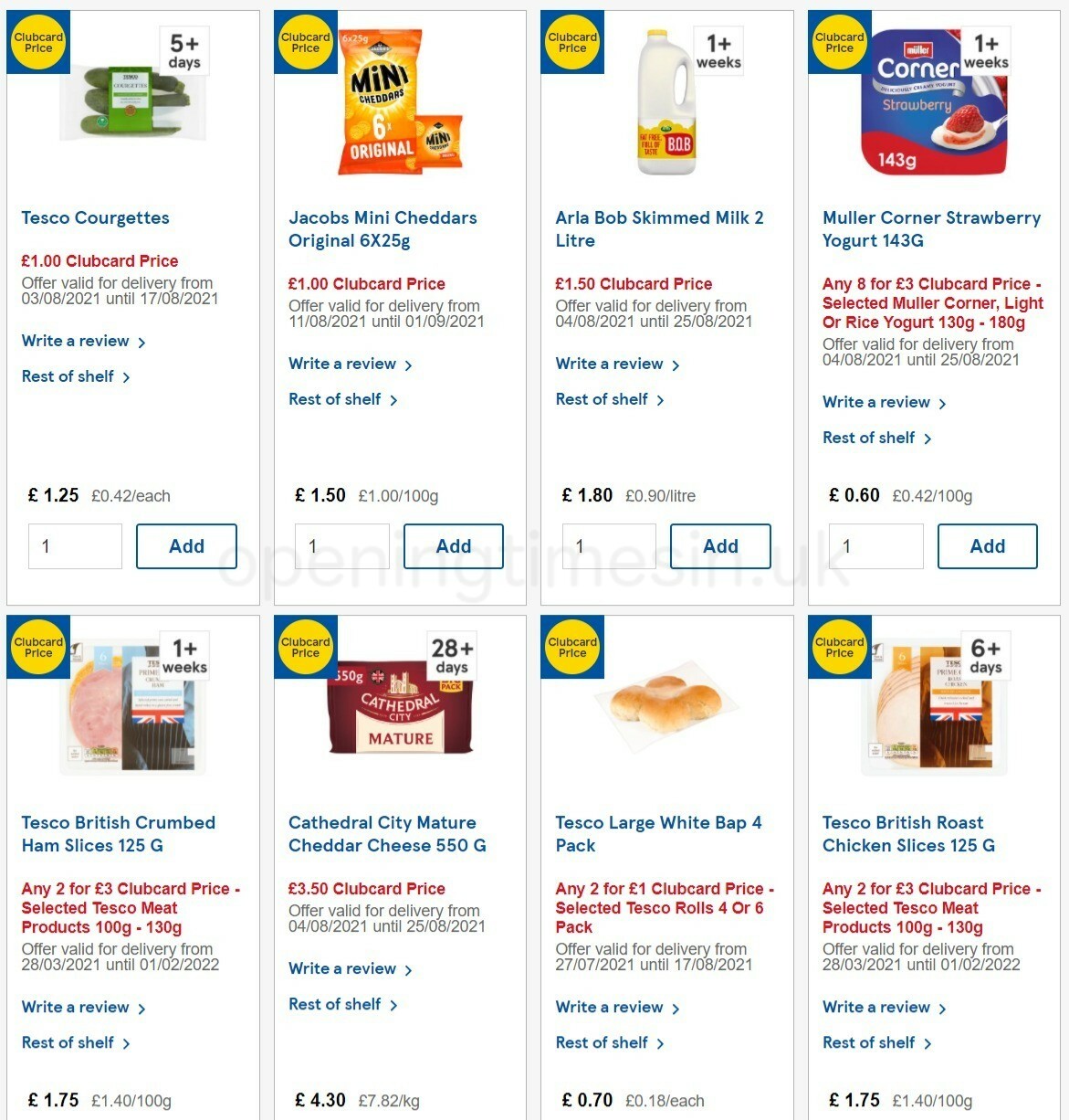 TESCO Offers from 11 August